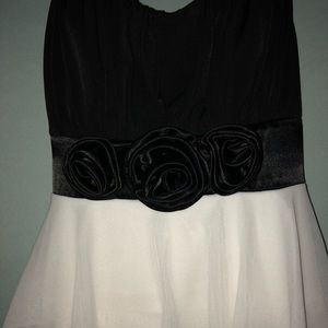 Sweet Storm Black and White Baby Doll Dress